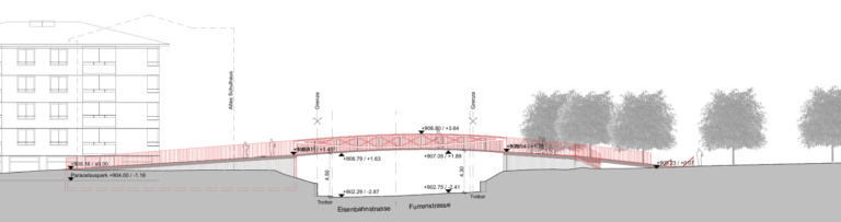 Neubau Überführung aus UHFB, Eisenbahnstrasse, Einsiedeln