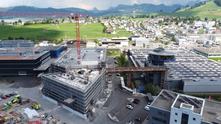 Schrägseilbrücke aus Beton, Kobiboden, Einsiedeln